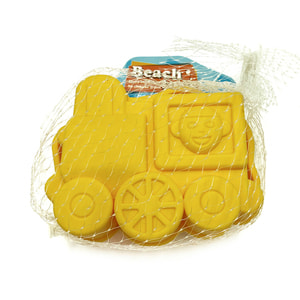 Набір формочок для піску дерево + паровоз 2 шт