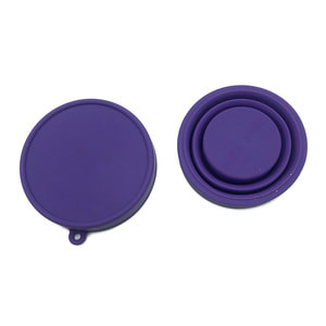 Стакан складной туристический силикиновый с крышкой 200 мл