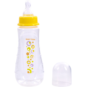 Бутылочка для кормления детская BABY TEAM (Беби Тим) артикул 1420 с силиконовой соской с 0 месяцев 275 мл