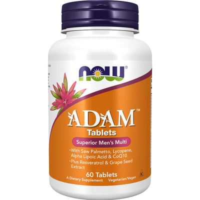 Мультивитамины для мужчин NOW (Нау) ADAM Men's (Адам Менс) таблетки флакон 60 шт