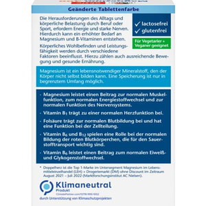 Доппельгерц Актив Магний 400 + B1 + B6 + B12 + Фолиевая кислота 600 мкг таблетки комплексного действия 3 блистера по 10 шт