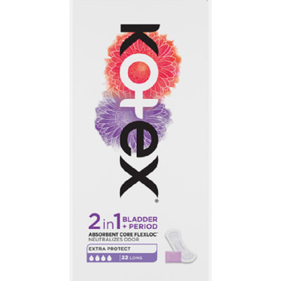 Прокладки ежедневные женские KOTEX (Котекс) Extra Protect (Экстра Протект) 2 в 1 длинные 22 шт