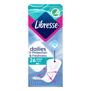 Прокладки щоденні жіночі LIBRESSE (Лібрес) Daily Fresh Long (Дейлі фреш Лонг) 26 шт