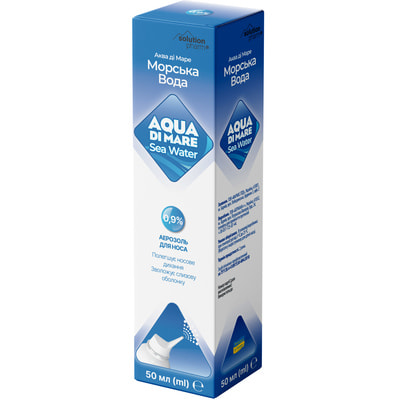 Аква Ди Маре морская вода аэрозоль раствор изотонический 0,9 % флакон 50 мл Solution Pharm