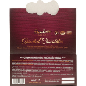 Конфеты шоу-бокс MONLASA (Монласа) вишня, кокосовое наслаждение, марципан 300 г