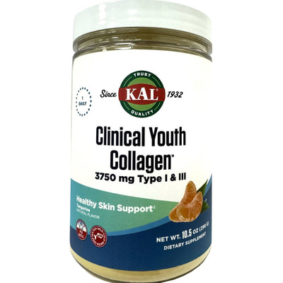 Клінічна молодість колагену KAL (Кал) Clinical youth collagen порошок додаткове джерело колагену типів І та ІІ упаковка 298 г