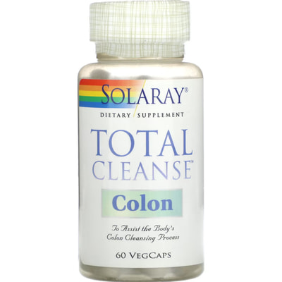 Комплекс для очищения кишечника SOLARAY (Солорай) Total Cleanse Colon капсулы флакон 60 шт