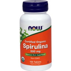 Орг Спіруліна NOW (Нау) Org Spirulina 500 mg додаткове джерело біологічно активних речовин таблетки флакон 100 шт