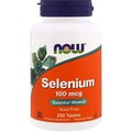 Селен NOW (Нау) Selenium 100 mcg таблетки по 100 мкг флакон 250 шт