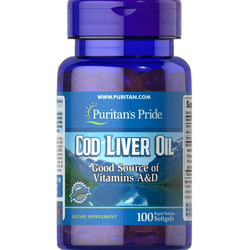 Масло печени трески PURITAN'S PRIDE (Пуританс Прайд) Cod liver oil капсулы быстрого действия 100 шт