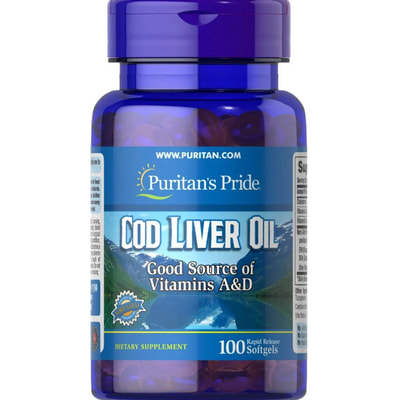 Масло печінки тріски PURITAN'S PRIDE (Пурітанс Прайд) Cod liver oil капсули швидкої дії 100 шт