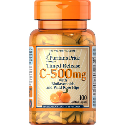 Вітамін С PURITAN'S PRIDE (Пурітанс Прайд)  Vitamin C 500 мг каплети 100 шт