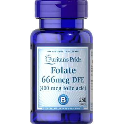 Фолієва кислота PURITAN'S PRIDE (Пурітанс Прайд) Folic acid 400 мкг (µg) таблетки флакон 250 шт