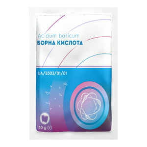 Борна кислота пор. кристаліч. 10г пакет №20