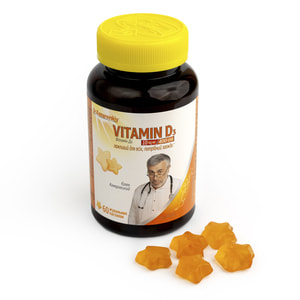 Витамин D3 (Д3) 400 МЕ DR.KOMAROVSKIY (Др. Комаровский) для поддержания здоровья костей, мышц и иммунной системы пастилки жевательные баночка 60 шт