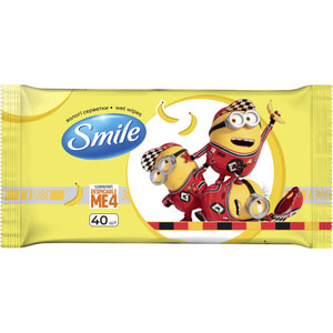 Салфетки влажные детские SMILE (Смайл) Minions (Миньйони) 40 шт
