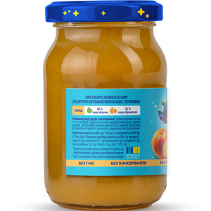 Пюре фруктове дитяче ELFIK MAGIC (Ельфік меджик) яблуко, абрикос банка 170 г