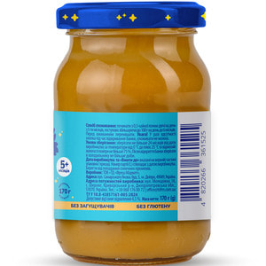 Пюре фруктове дитяче ELFIK MAGIC (Ельфік меджик) яблуко, абрикос банка 170 г