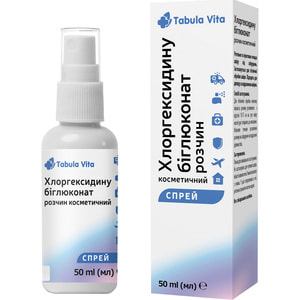 Спрей для зовнішнього застосування Хлоргексидину біглюконат 0,05% розчин косметичний флакон 50 мл Tabula Vita