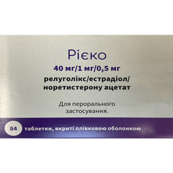 Риеко табл. п/о 40мг/1мг/0,5мг фл. №84