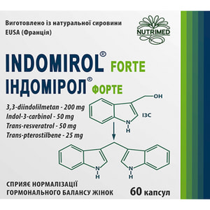Індомірол Форте капсули для нормалізації гормонального балансу у жінок 6 блістерів по 10 шт