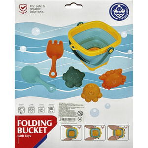 Набір дитячий GREENWICH (Грінвіч) VA133801 ігровий Відро складне + 5 іграшок