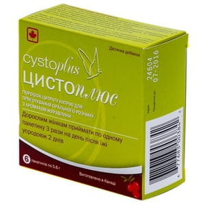 Порошок Цистоплюс для улучшения работы мочеполовой системы 6 пакетов