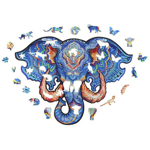 Игрушка Пазлы Слон 25 х 22см дерево 1 шт