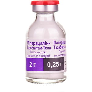 Пиперациллин-Тазобактам-Тева пор. д/р-ра д/инф. 2г/0,25г фл. №1