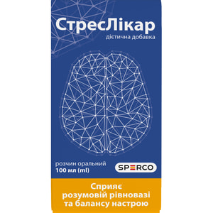 СтресЛікар розчин оральний сприяє розумовій рівновазі та балансу настрою флакон 100 мл