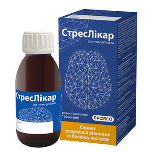 СтресЛікар розчин оральний сприяє розумовій рівновазі та балансу настрою флакон 100 мл