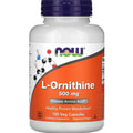 L-орнитин NOW (Нау) L-Ornithine может способствовать улучшению функции печени, поддержанию здорового уровня аммиака капсулы по 500 мг флакон 120 шт