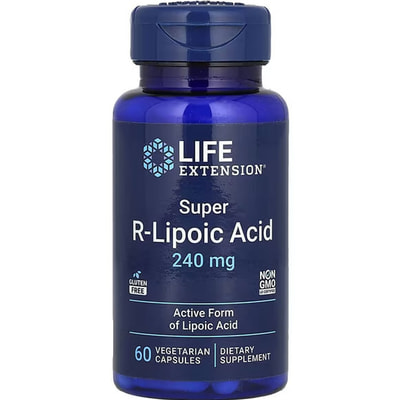 R ліпоєва кислота LIFE EXTENSION (Лайф Екстеншн) R-Lipoic Acid 240 мг капсули 60 шт