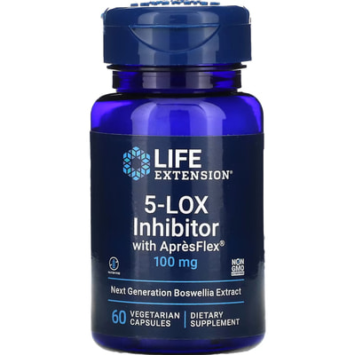 Босвелія LIFE EXTENSION (Лайф Екстеншн) 5-Lox Inhibitor 100 мг капсули для зменшенню запалення, поліпшенню здоров'я суглобів та зниженню болю 60 шт