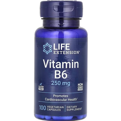 Витамин В6 (пиридоксин) LIFE EXTENSION (Лайф Экстэншн) Vitamin B6 250 мг капсулы 100 шт