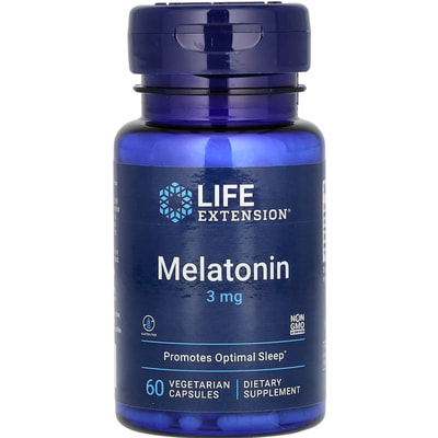 Мелатонін LIFE EXTENSION (Лайф Екстеншн) Melatonin капсули 3 мг флакон 60 шт