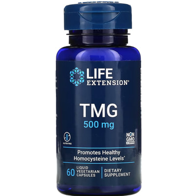 Триметилглицин LIFE EXTENSION (Лайф Экстэншн) TMG 500 мг капсулы флакон 60 шт