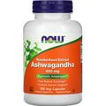 Ашвагандха екстракт по 450 мг NOW (Нау) може сприяти зниженню рівня стресу, підтримці енергії та покращенню самопочуття капсули флакон 180 шт
