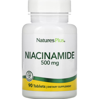 Ниацинамид NATURES PLUS (Натурес плюс) Niacinamide 500 мг таблетки флакон 90 шт