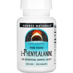 Фенилаланин SOURCE NATURALS (Сорс Нейчералс) L-Phenylalanine 250 мг таблетки флакон 100 шт