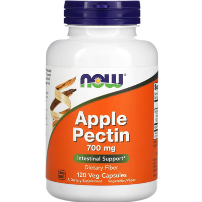 Яблочный пектин NOW (Нау) Apple Pectin 700 мг капсулы флакон 120 шт