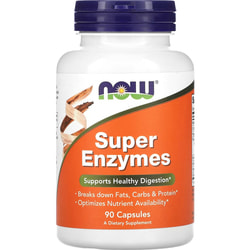 Ферменты для пищеварения NOW (Нау) Super Enzymes капсулы флакон 90 шт