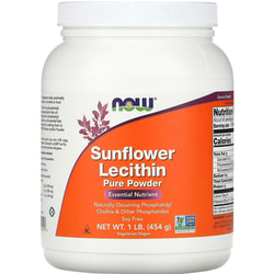 Лецитин соняшниковий NOW (Нау) Sunflower Lecithin чистий порошок 454 г