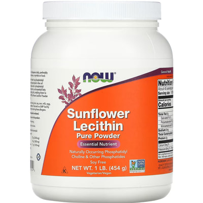 Лецитин соняшниковий NOW (Нау) Sunflower Lecithin чистий порошок 454 г