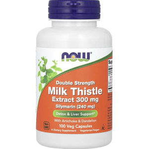Расторопша экстракт двойная сила NOW (Нау) Milk Thistle 300 мг капсули 100 шт