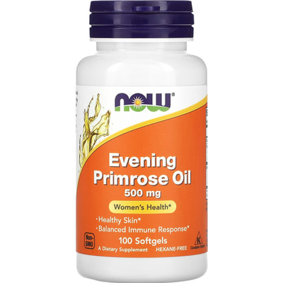 Примули вечірньої олія NOW (Нау) Evening Primrose Oil 500 мг капсули 100 шт