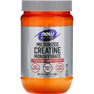 Креатин моногідрат NOW (Нау) Creatine Monohydrate може сприяти фізичної витривалості, збільшенню м'язової маси порошок мікронізований флакон 500 г