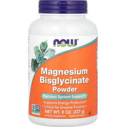 Магний бисглицинат NOW (Нау) Magnesium Bisglycinateй порошок 227 г