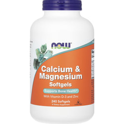 Кальций и магний с витамином D3 и цинком NOW (Нау) Calcium & Magnesium капсулы флакон 240 шт