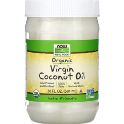 Кокосовое масло NOW (Нау) Coconut Oil Real Food первого отжима органическое 591 мл